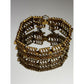Monet Golden Weave Bracelet Gold Plated Filigree 1960s Vintage Jewelry Signed