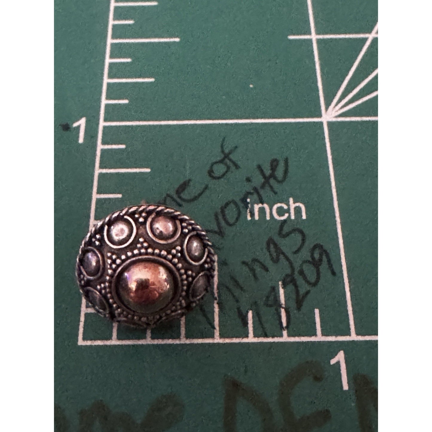 Sterling Silver Dome Stud Beaded Granulation Artisan Bali Style 925 Earrings