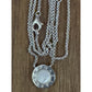 Thomas Sabo 925 Sterling Silver Mother-of-Pearl Disc Pendant Necklace 16 - 17”