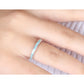 Retired Tiffany & Co. Blue Enamel Sterling Silver Narrow Stripe Band Ring Size 8