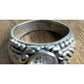 PD Sterling Silver CZ Scroll Ring Vintage Style Style Size 7