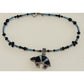 Vintage Sterling 925 Zuni Bear Inlay Pendant & Necklace E. Haloo Turquoise Onyx