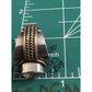 Vintage Sterling Silver & Brass Ring Green Amethyst Prasiolite Cushion Size 7.25