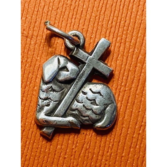 James Avery Retired Silver Lamb of God Charm Pre-Owned