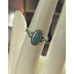 Vintage Turquoise Sterling Silver Ring Size 7 Oval Cabochon Southwestern Style