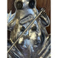 Vintage Sterling Silver Frog Brooch Pin 3D Textured 2.75” Artisan Signed 7.7 gr