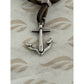 James Avery Retired Sterling Silver Anchor Hook Leather 3” Bracelet Pre-Owned