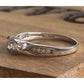 Sterling Silver Three Stone Ring Size 7 Engagement Style Promise Ring 925