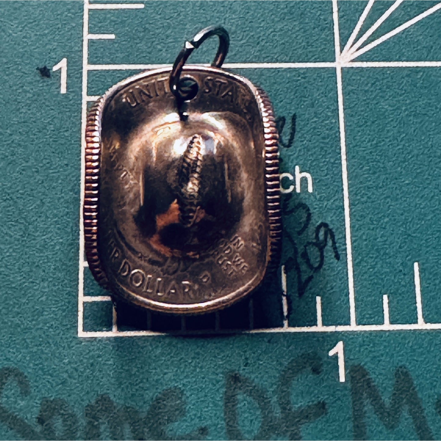 Vintage U.S. Coin Cowboy Hat Pendant Charm Western Folk Art Dimensional Jewelry