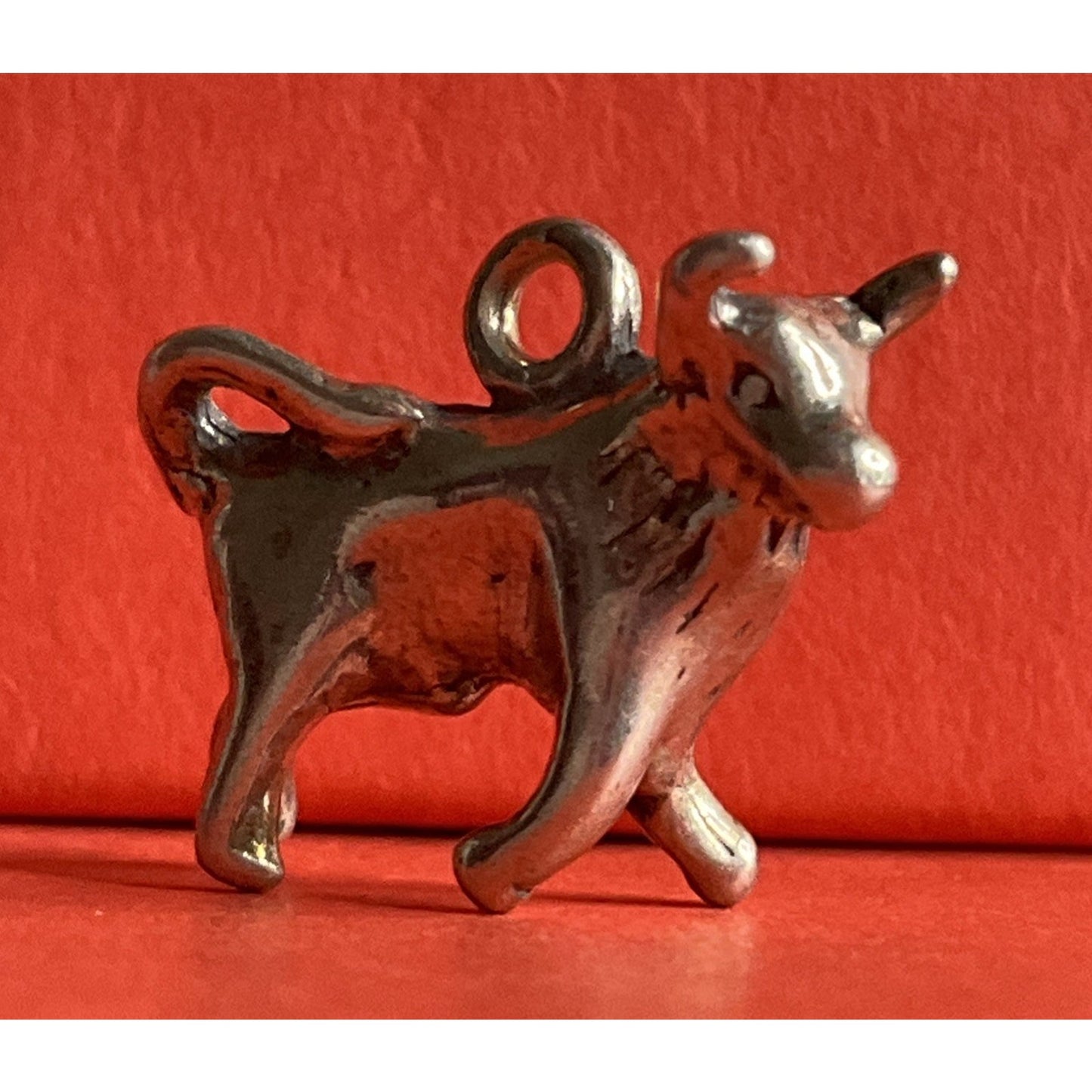 Vintage Sterling Silver Cow Bull Calf Charm