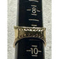Gold Vermeil 925 Sterling Silver Wide Cigar Band Ring Diamond Cut Size 9