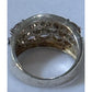 Vintage Tanzanite Cluster 925 Sterling Silver Ring Statement Band Size 7.5