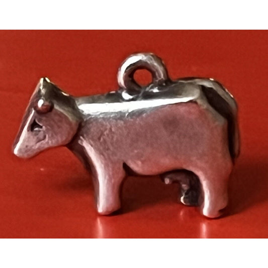 James Avery Retired Sterling Silver 3D Cow Charm Pre-Owned
