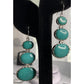 Sleeping Beauty Turquoise Sterling 925 Dangle Drop Earrings CN LUC Lucas Lameth