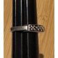 Vintage Michael Dawkins Sterling Silver Beaded Pebble Bar Ring Size 7.5 5g