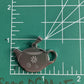 Vintage Sterling Silver Teapot Pendant Inspirational Quote Eleanor Roosevelt