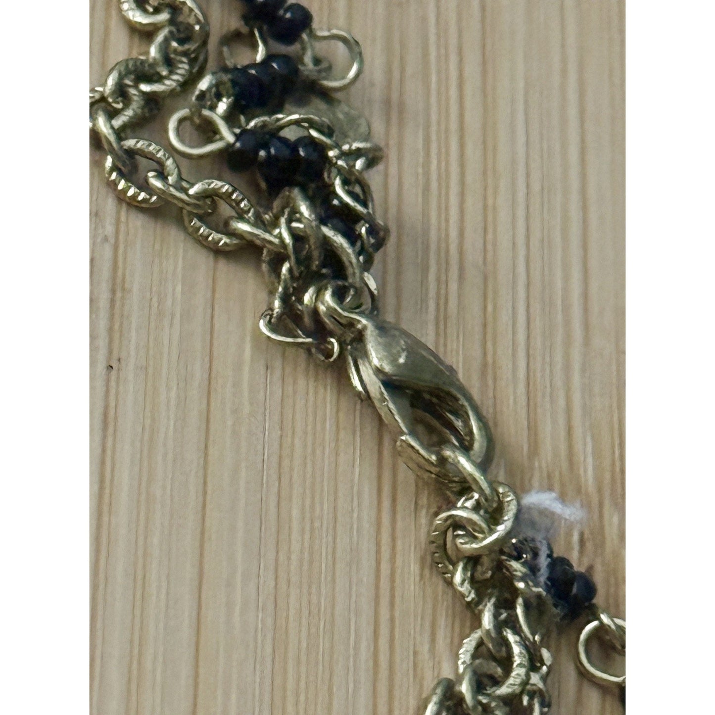 1928 Cameo Tassel Necklace Earrings Set Gold Tone Black Bead Victorian Revival