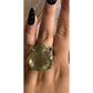 Vintage Sterling Silver Pear Cut Yellow Quartz Cocktail Statement 28g Ring 8.5