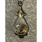 Vintage Rose Pearl Pendant on EAS Italy 925 Gold Plated Sterling Chain 24” Mint