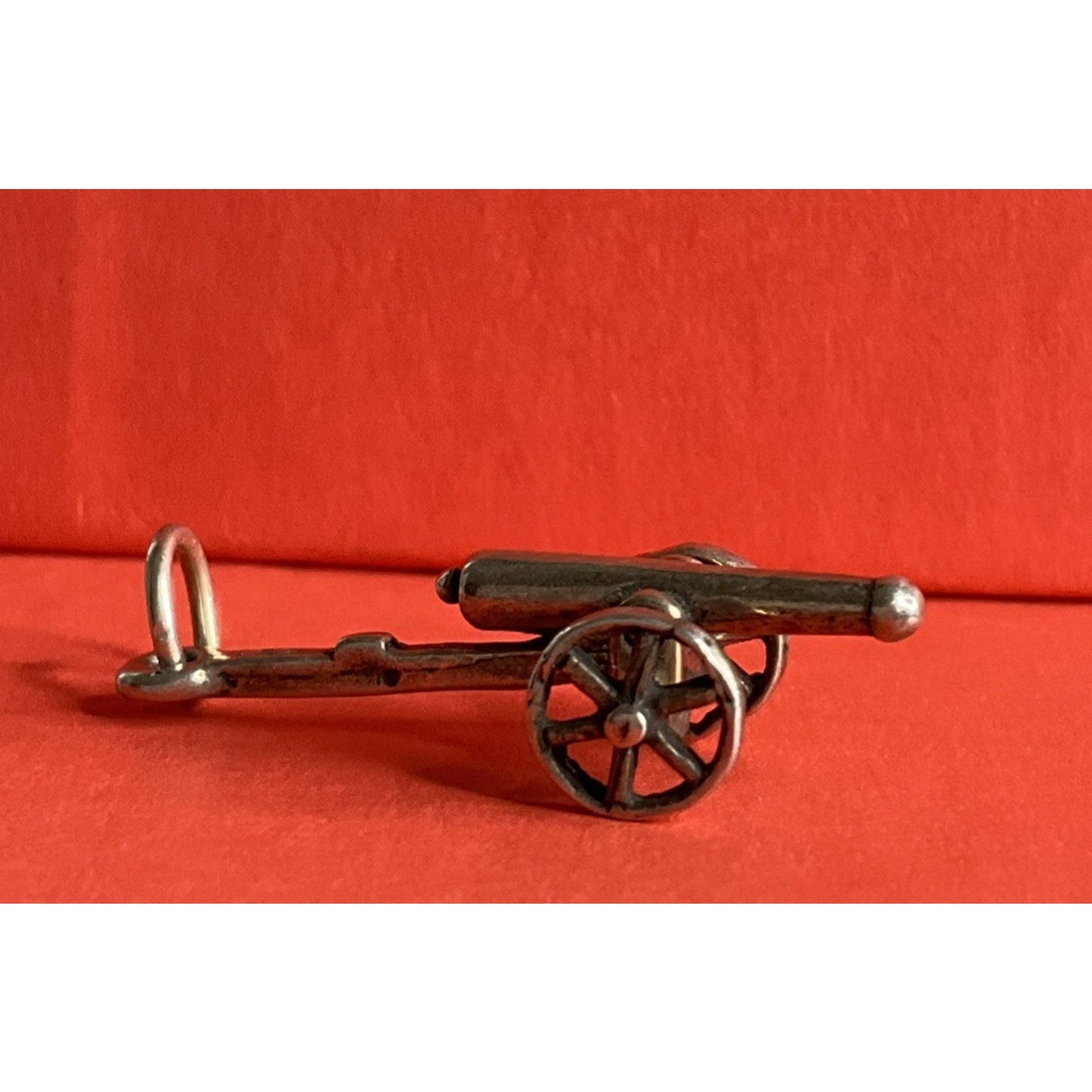 Vintage Sterling Silver Cannon Charm