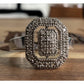 Vintage HN HENG NGAI 925 Sterling Silver Pave Real Round-Cut Diamonds