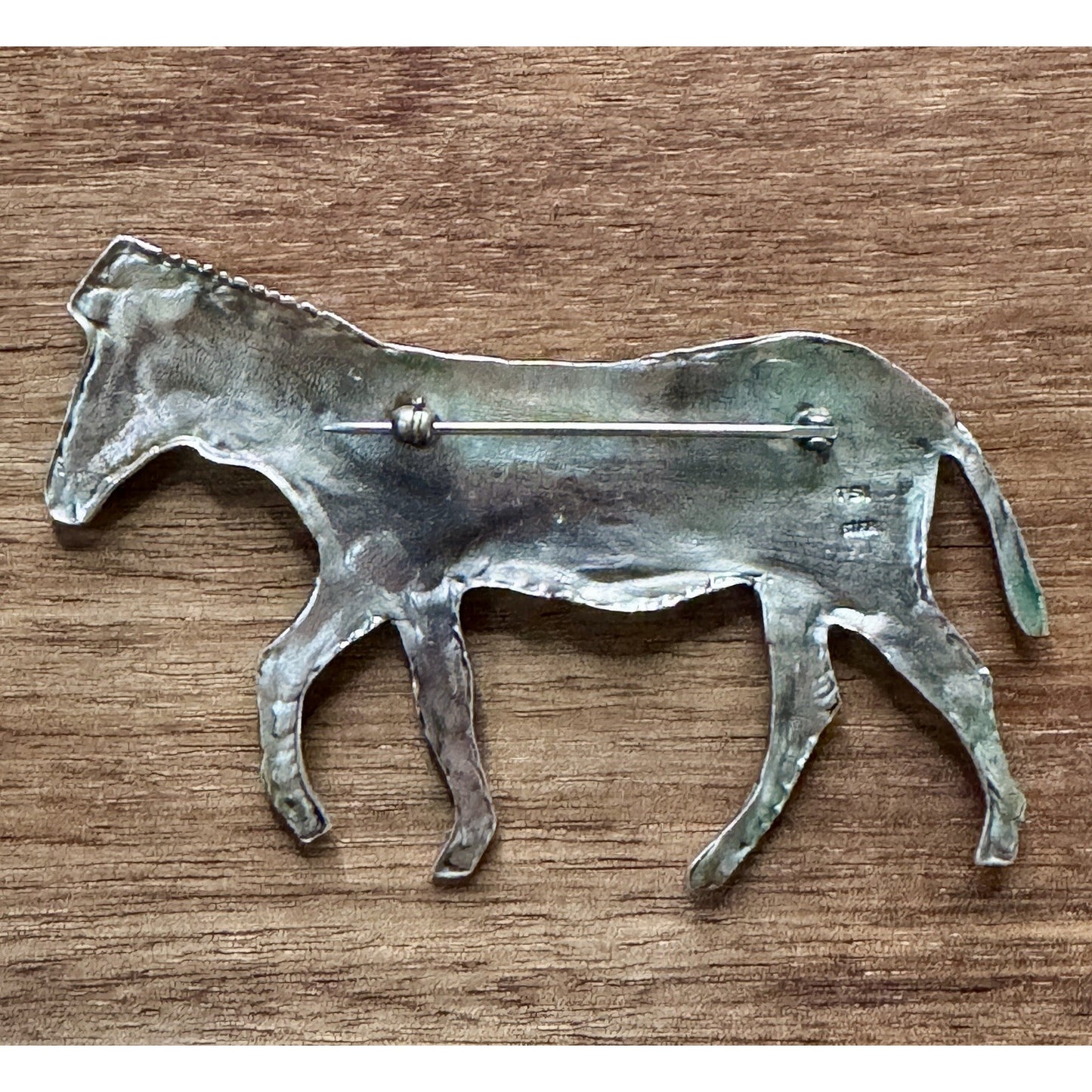 Vintage Taxco Sterling Silver Zebra Brooch Pin 18.4g Signed TSM STER Mexico