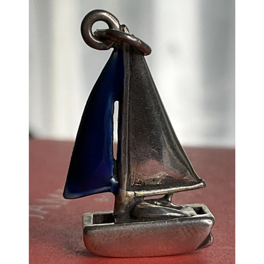 Vintage Sterling Silver Sailboat Charm