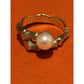 Pre owned James Avery 14K Yellow Gold PEARL BAMBOO RING - Size 6 - Retired RARE!