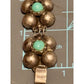 Vintage Mexico Silver Turquoise Cluster Bracelet 7.25” 21g Pre Eagle Sterling