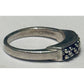 Vintage Michael Dawkins Sterling Silver Beaded Pebble Bar Ring Size 7.5 5g