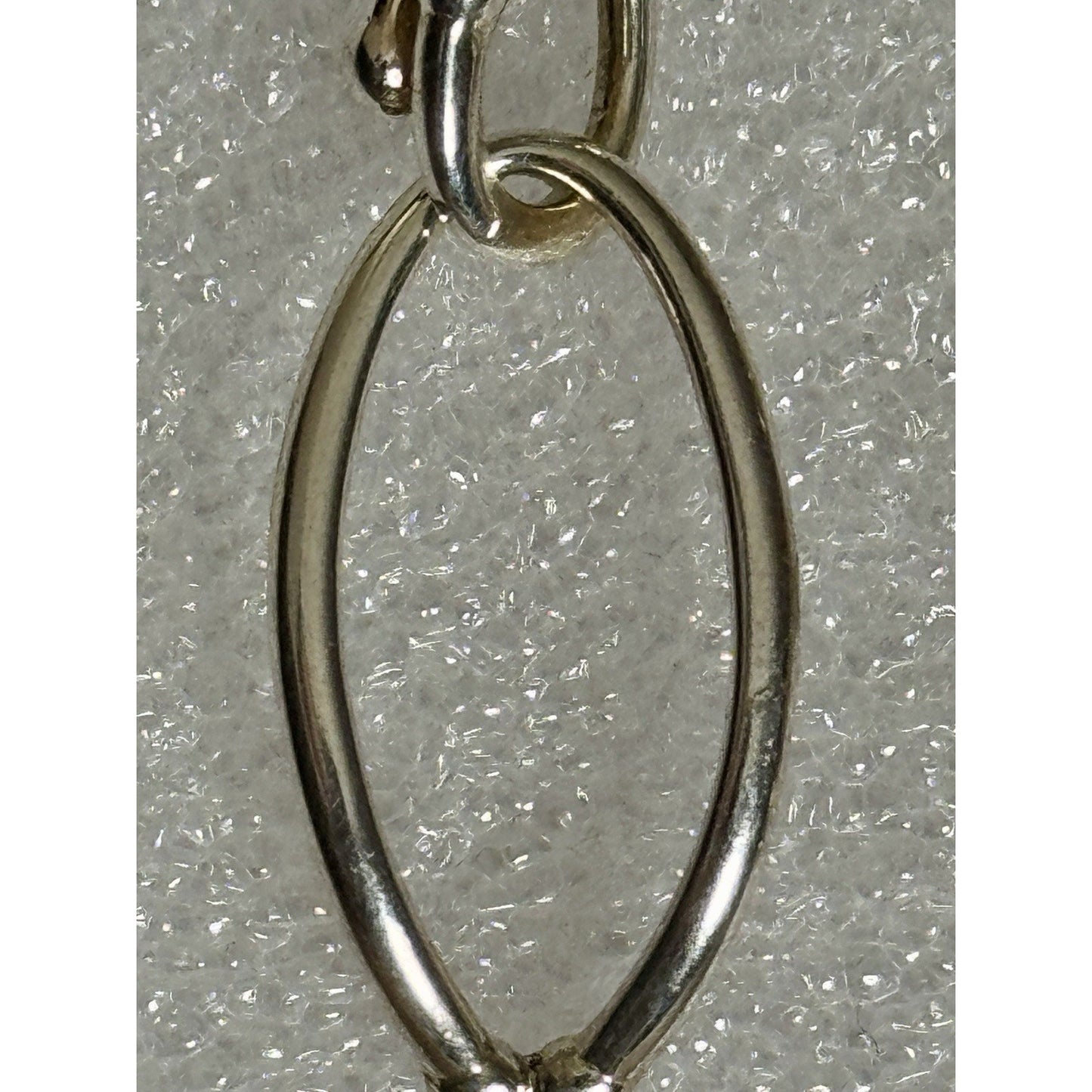Michael Dawkins 925 Sterling Silver & 14K Gold Accent Oval Link Dangle Earrings