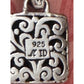 Vintage Bali Sterling Silver Box Pendant Signed 925 MD Ornate Amulet Style 1”