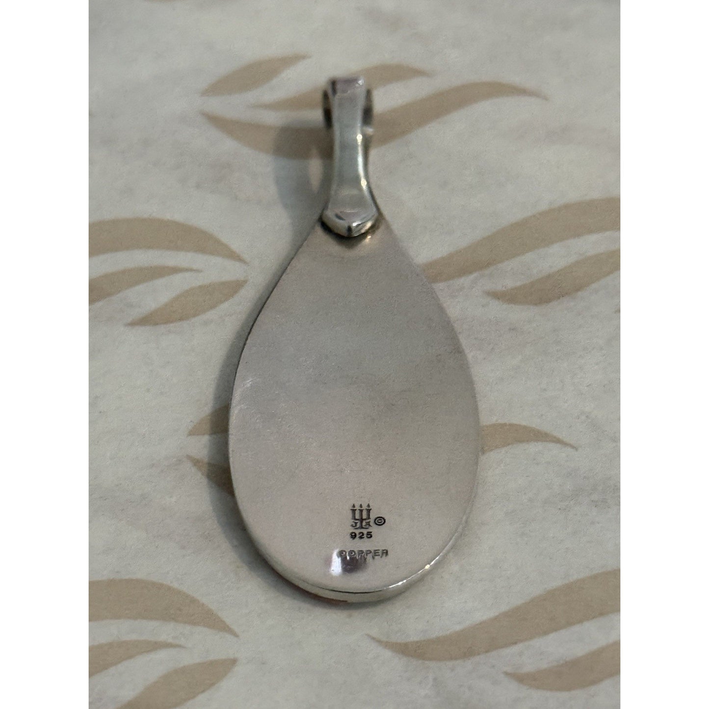 Pre Owned James Avery Retired Copper Floating Flowers Sterling Silver Pendant