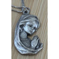 Vintage Italian Madonna Virgin Mary Pendant with Italy Sterling Silver Necklace