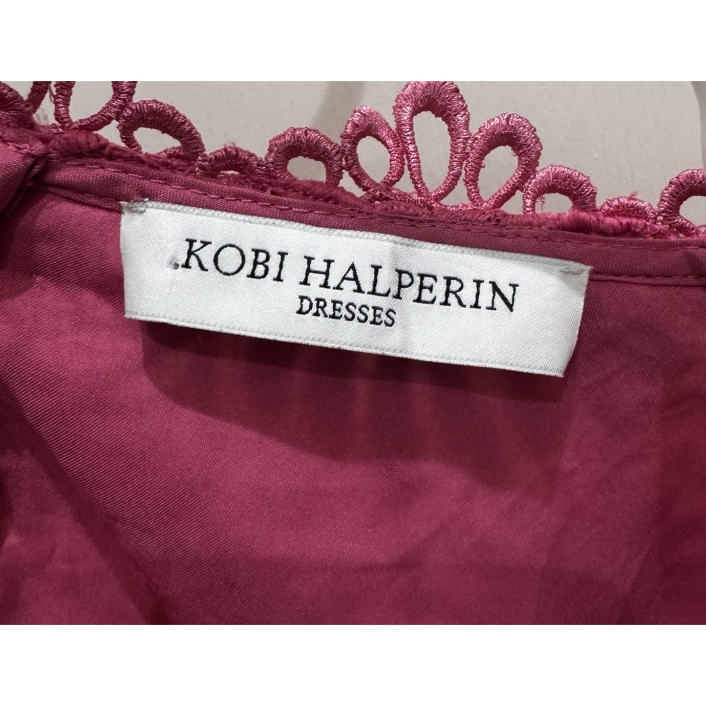 Kobi Halperin Edna Cold Shoulder Embroidered Floral Lace Pink Dress Size 6