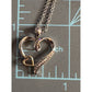 Helzberger Sterling Silver 925 & 10kt Gold Diamond Heart Pendant Necklace 17”