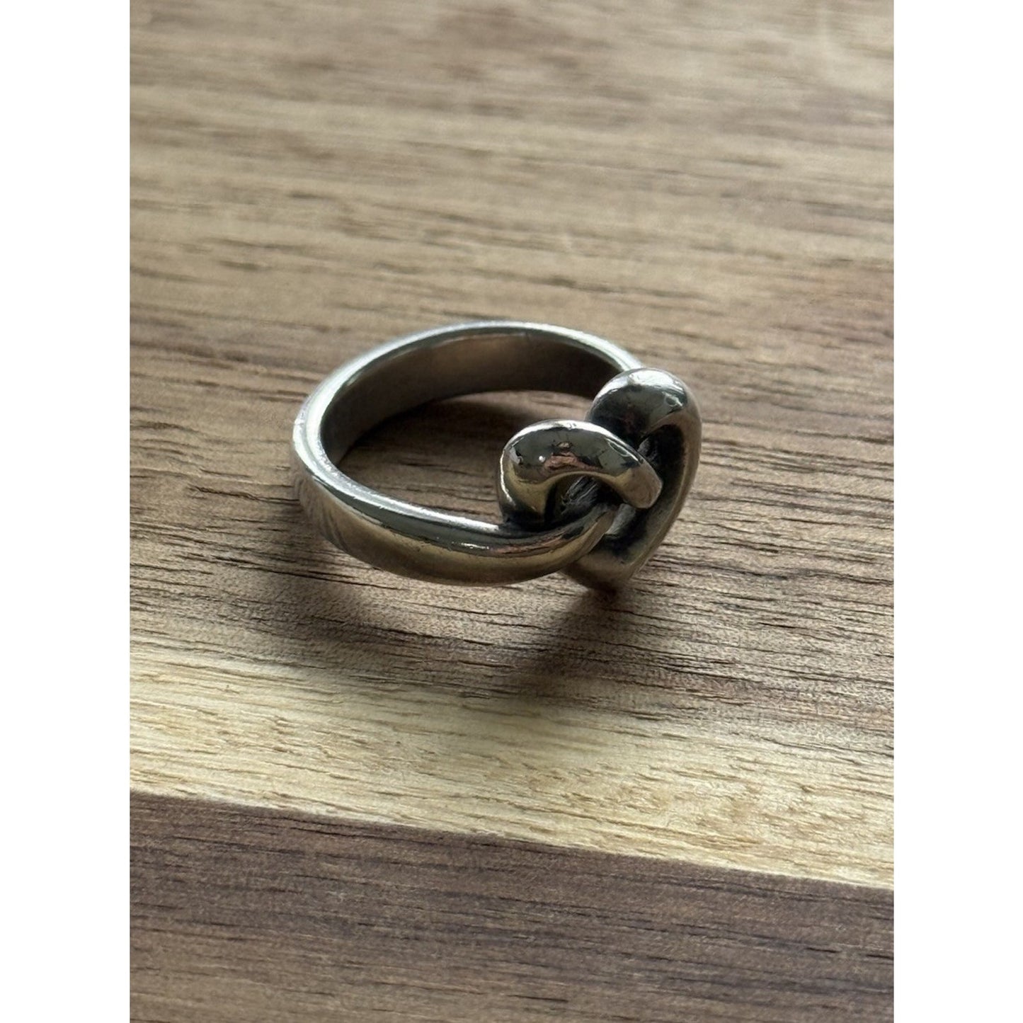 James Avery Retired Sterling Silver Heart Knot Ring Size 5.5