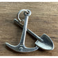 Vintage 925 Sterling Silver Crossed Pickaxe Shovel Charm