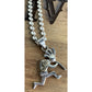 Vintage 14K Gold & Sterling Silver Kokopelli Pendant Necklace 20” Southwestern
