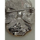 Vintage Brand New 1997 Smithsonian Crystal Pave Gold Tone Pansy Flower Brooch