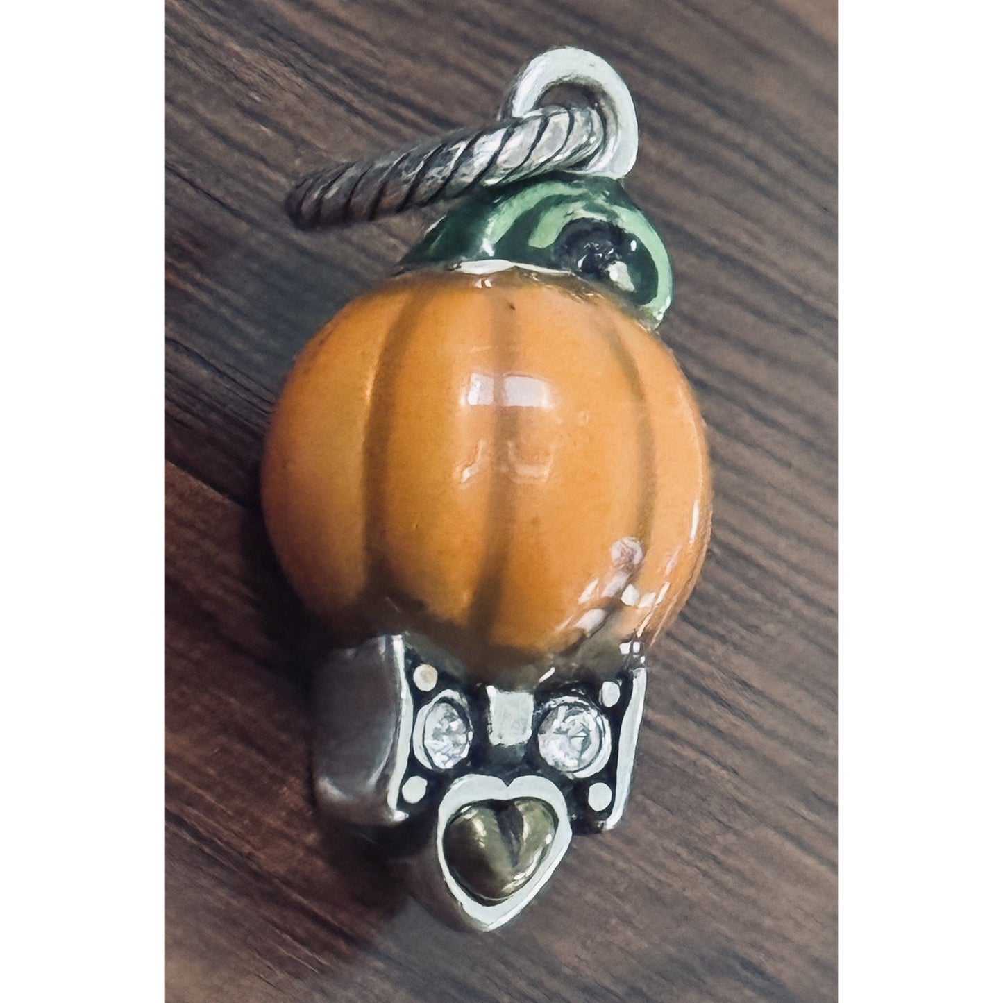 Brand New RETIRED Brighton J91782 JACK O LANTERN Enameled Silver Tone Charm