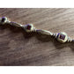 Vintage 925 Sterling Silver Gold Plated Garnet Link Bracelet 7.75” Thailand