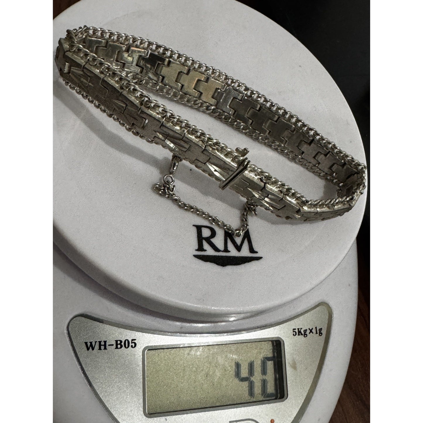 Vintage 925 Sterling Silver Arrow Geometric 70-80s Wide Bracelet 8” 40g
