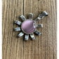 Sterling Silver Pink Cat’s Eye Sun Pendant