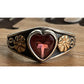 Retired James Avery Sterling Silver And 14k Gold Garnet Red Heart Ring Size 6