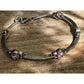 Vintage Pink Tourmaline Sterling Silver 5 Stone Link Bracelet 7.5” 90s - Y2K