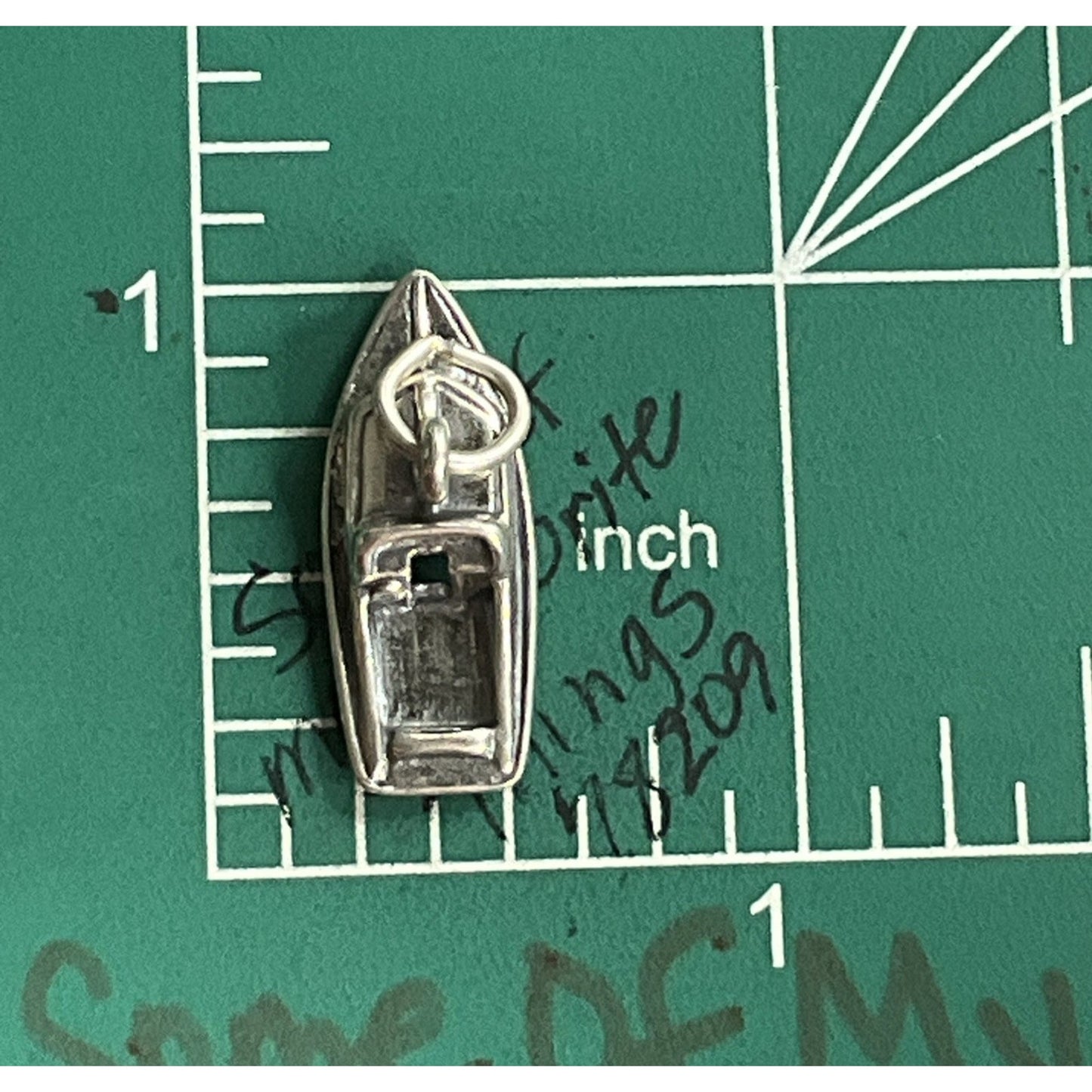 Vintage Sterling Silver Speedboat Charm
