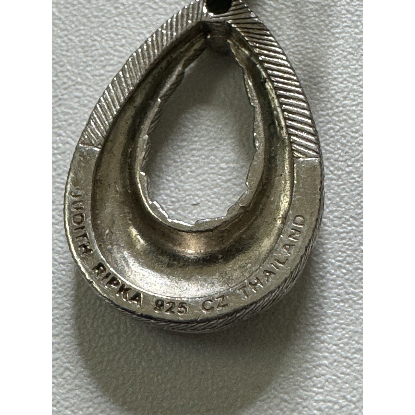 Vintage Judith Ripka Sterling Silver Textured Braided Teardrop Earrings 10g
