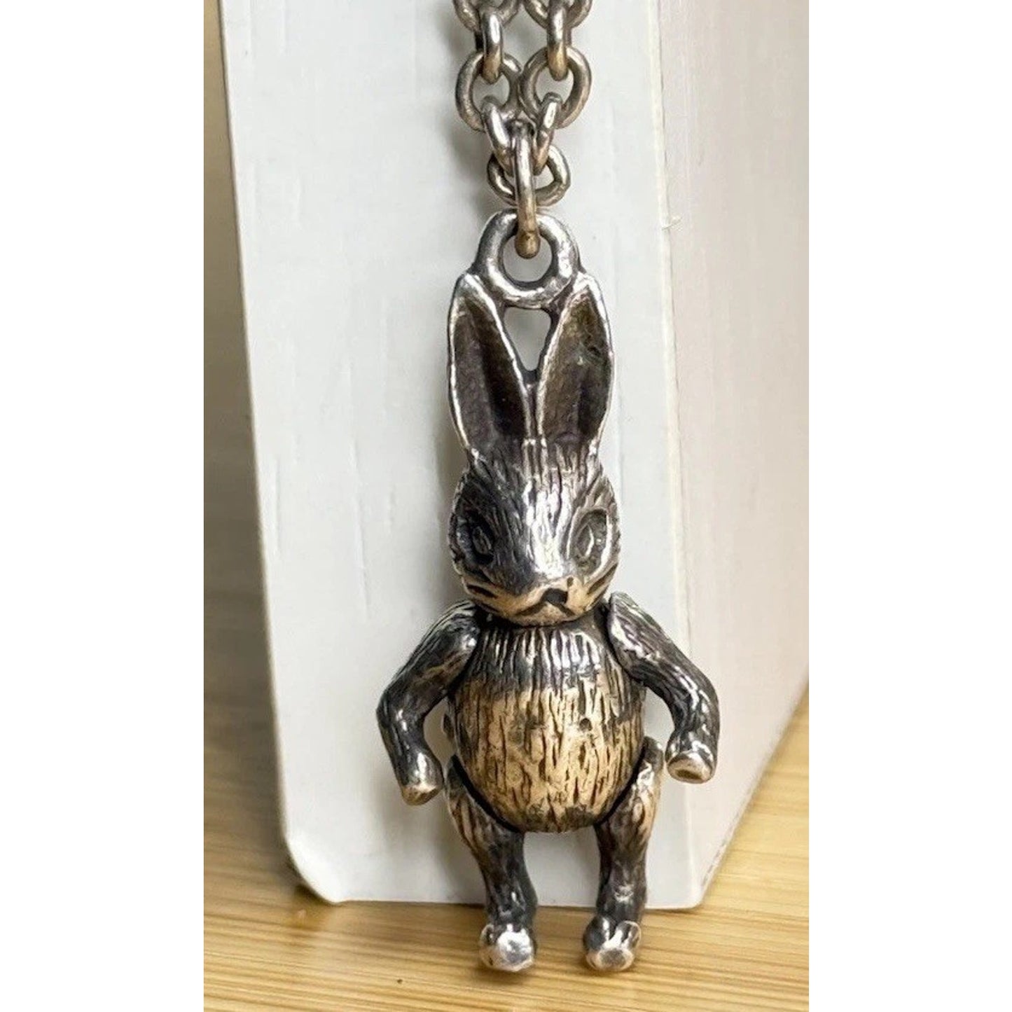 Vintage Sterling Silver 3D Movable Bunny Charm/ Pendant