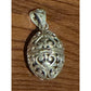 Vintage Sterling Silver 925 Ornate Filigree Egg Locket Pendant 1” Hinge Opens